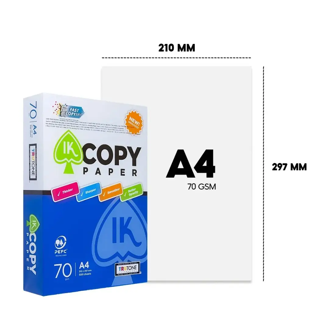 Ream giấy A4 70gsm IK Copy
